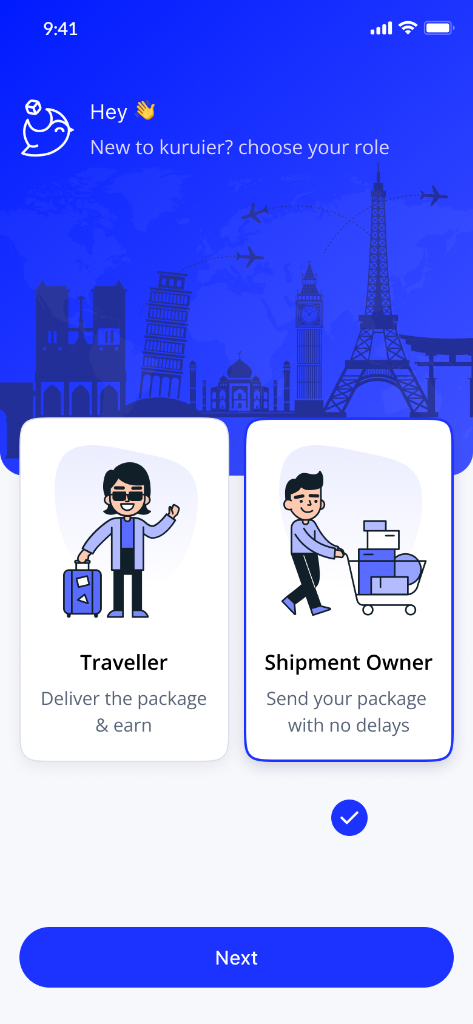 Kuruier App Interface
