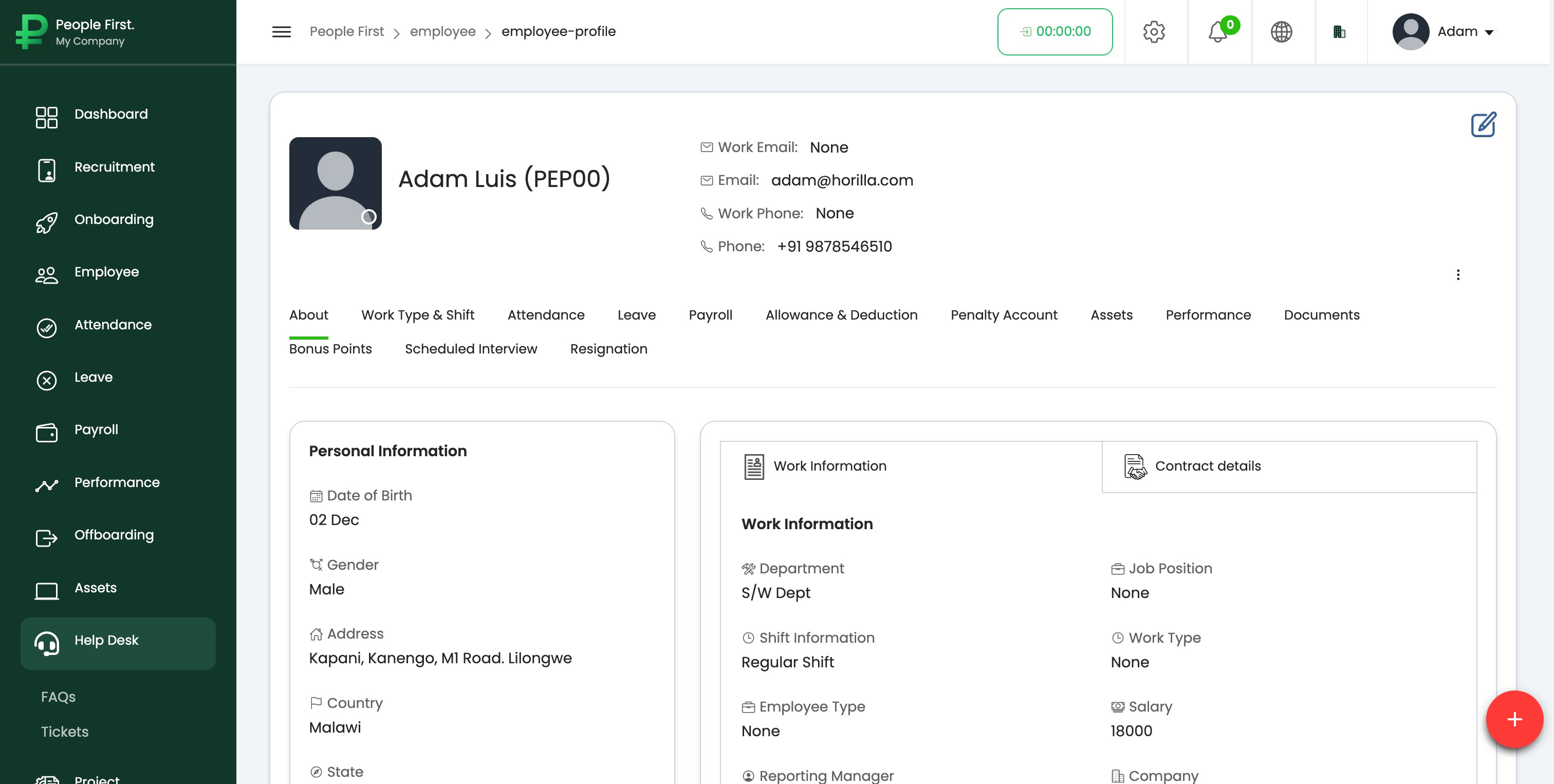 People First — Employee Profile